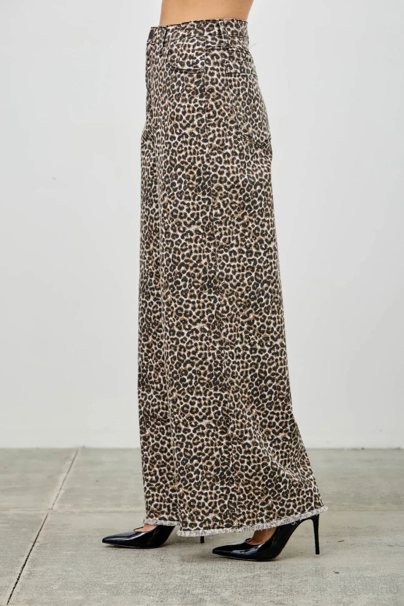 Leopard Super High Rise Wide Leg With Stretch | Mixtshop LLC