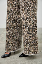 Leopard Super High Rise Wide Leg With Stretch | Mixtshop LLC