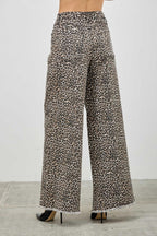 Leopard Super High Rise Wide Leg With Stretch | Mixtshop LLC