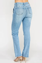 High Rise Straight With Button Pocket | Mixtshop LLC