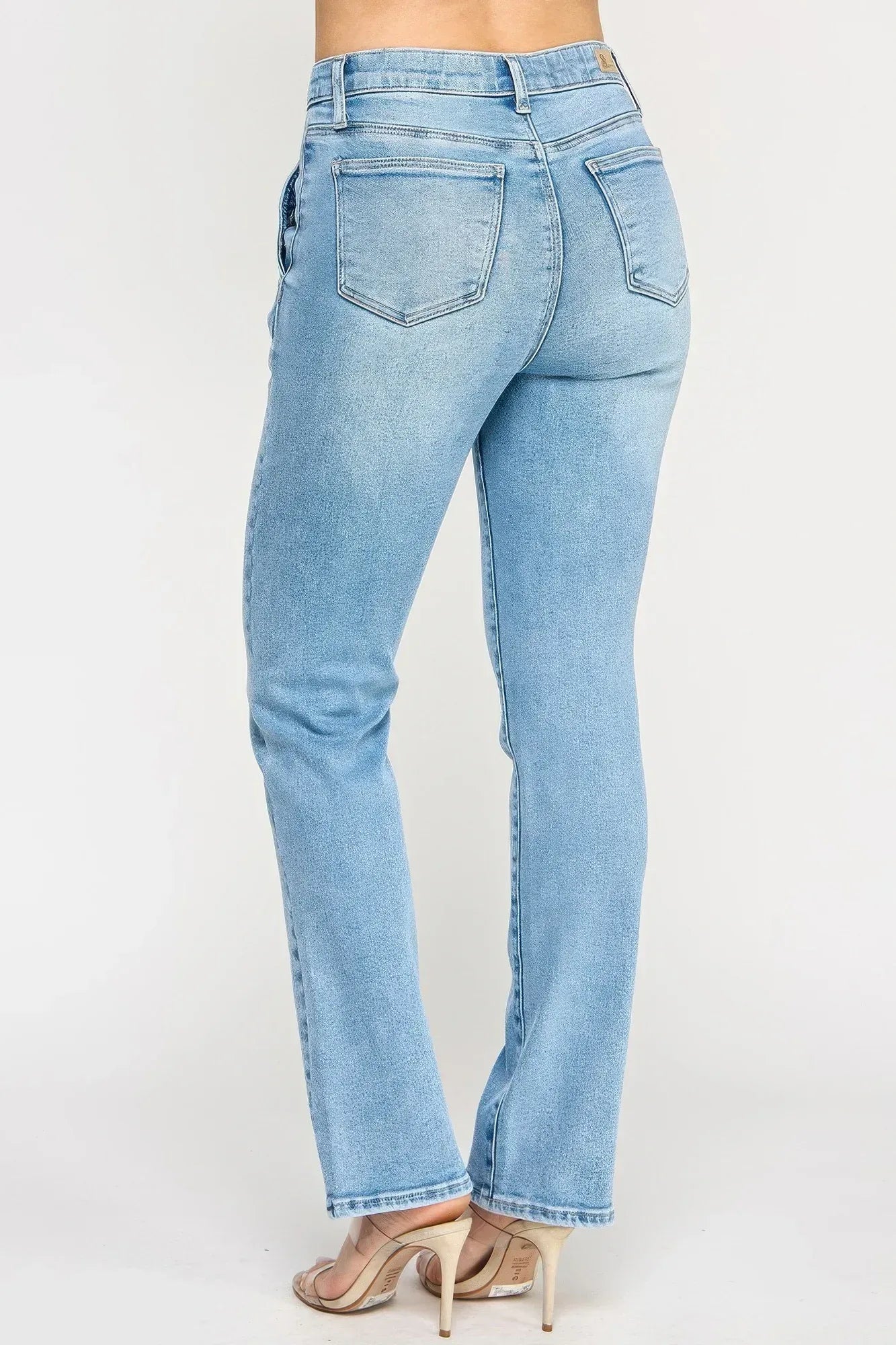 High Rise Straight With Button Pocket | Mixtshop LLC