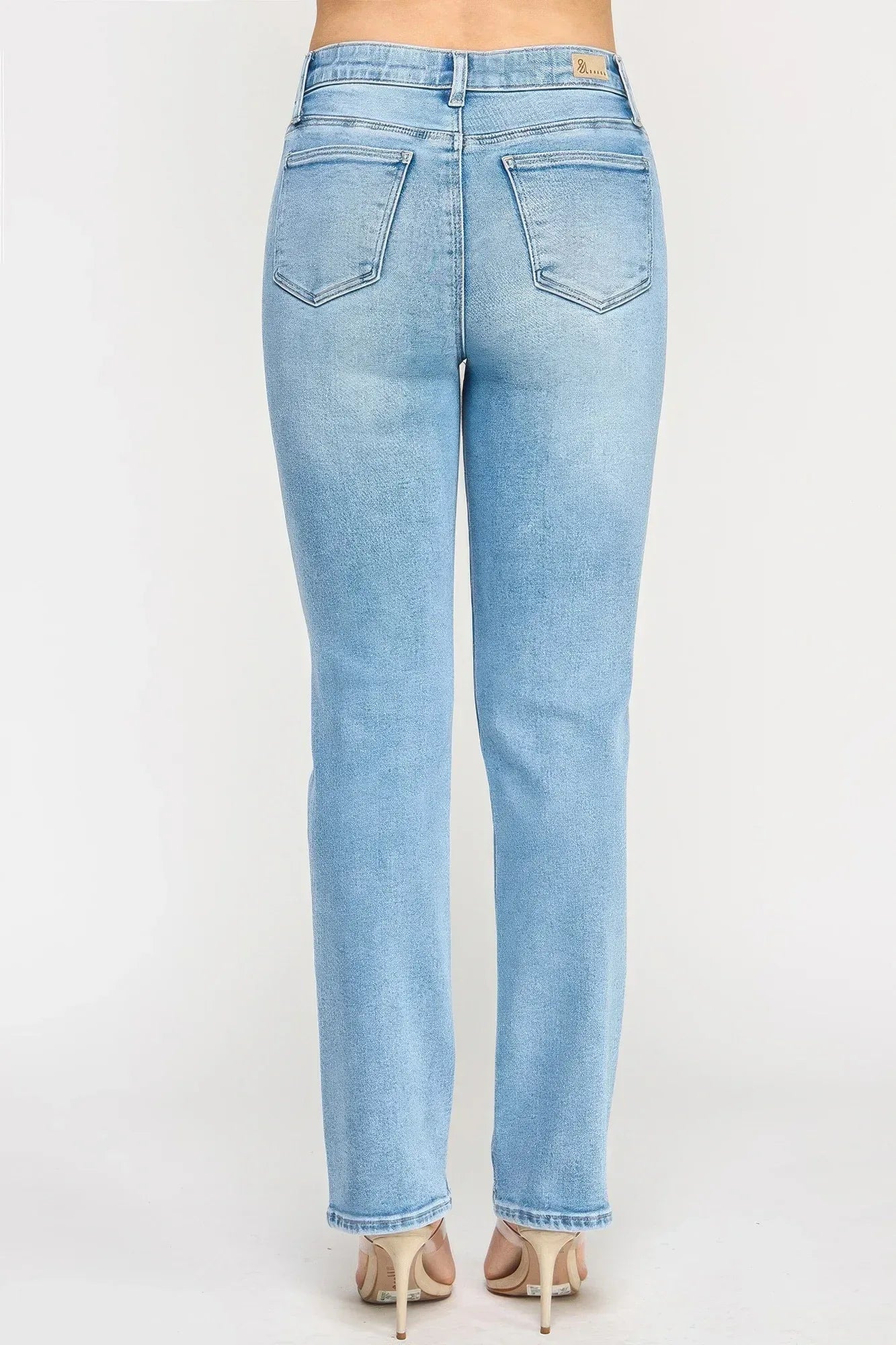 High Rise Straight With Button Pocket | Mixtshop LLC