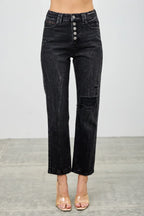 High Rise Slim Fit With Button Fly | Mixtshop LLC