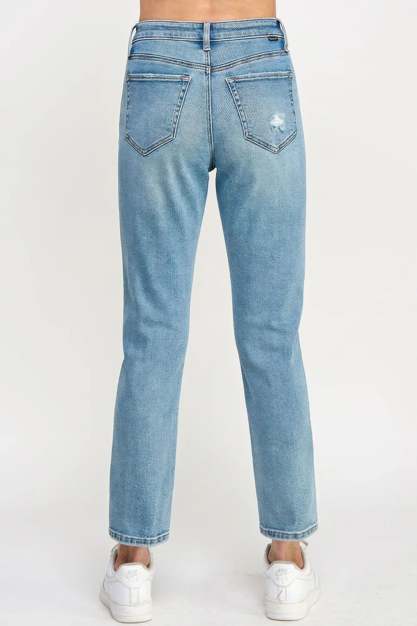 High Rise Distressed Relaxed Straight | Mixtshop LLC