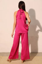 Hammered Satin Halter Bubble Top | Mixtshop LLC