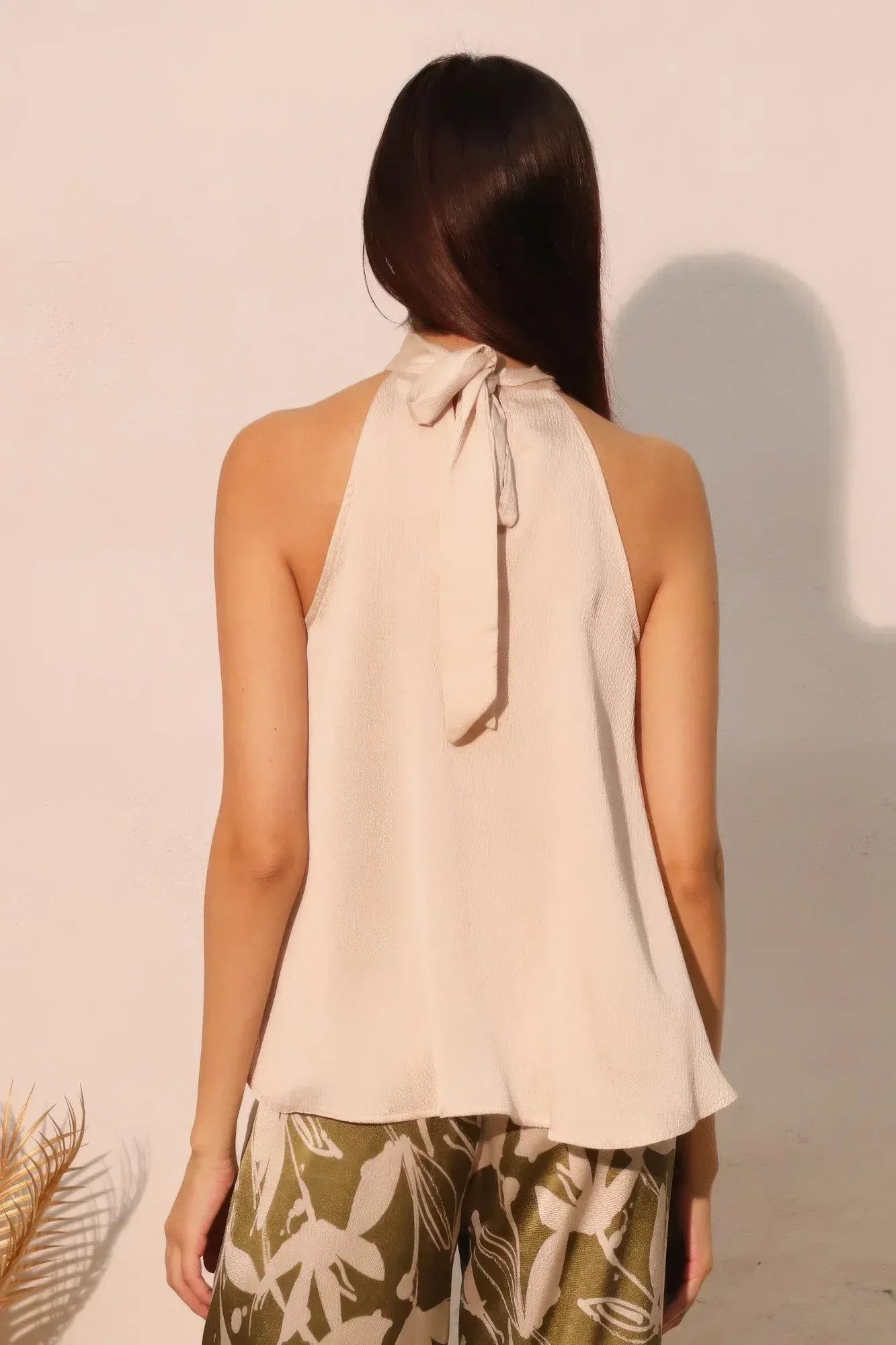 Hammered Satin Halter Bubble Top | Mixtshop LLC