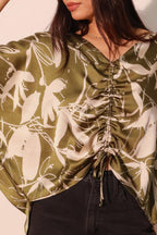 Dreaming Lily Satin Drawstring Dolman Top | Mixtshop LLC