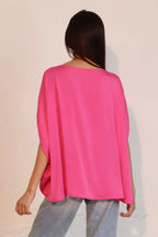Washed Poly Silk Boat Neck Caftan Top | Mixtshop LLC