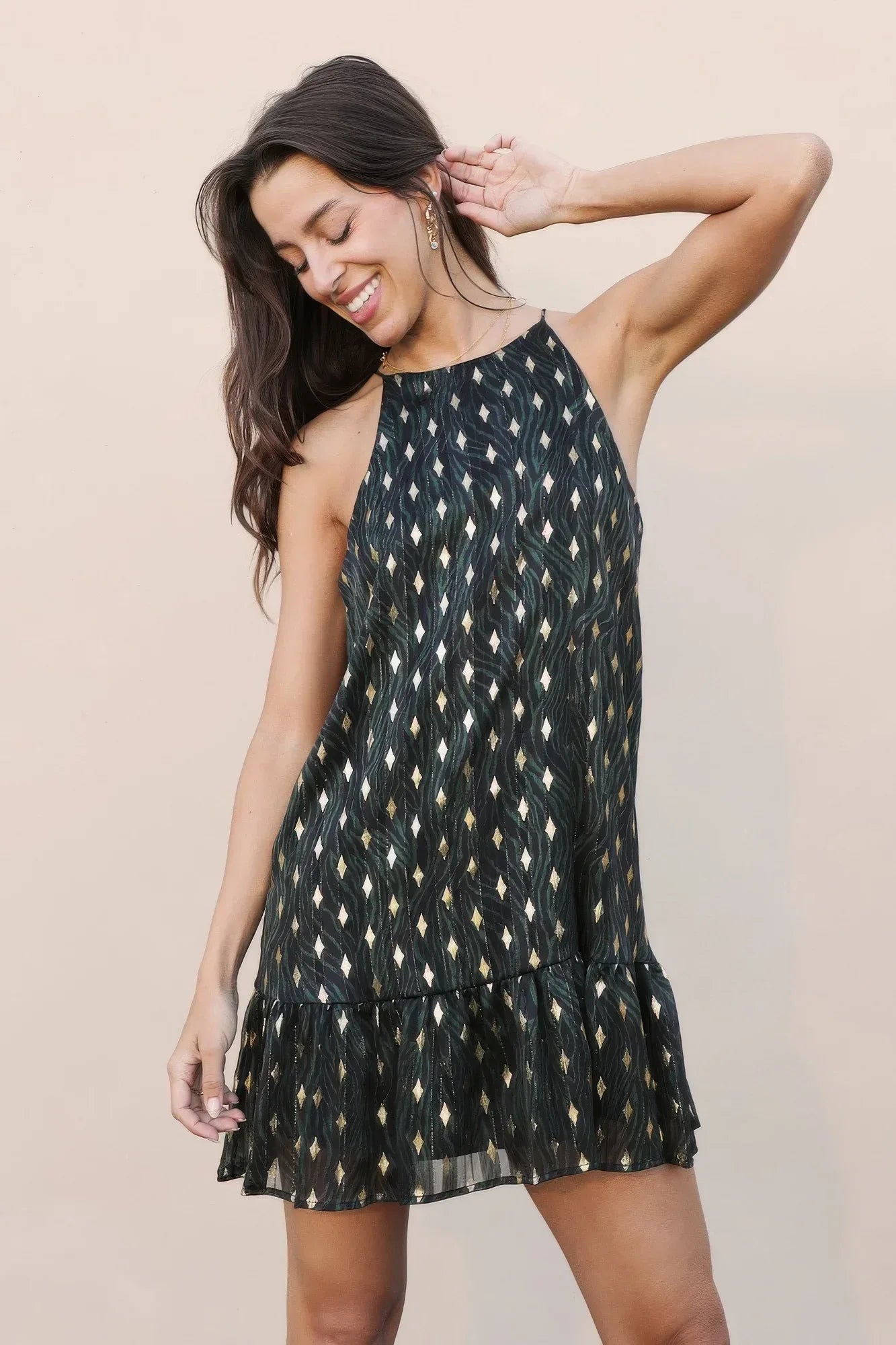 Sacred Tree Ruffle Bottom Dress | Mixtshop LLC
