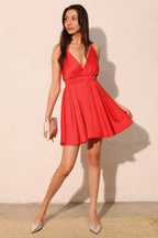 Washed Satin Crepe Cami Skater Dress | Mixtshop LLC