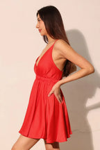 Washed Satin Crepe Cami Skater Dress | Mixtshop LLC
