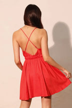 Washed Satin Crepe Cami Skater Dress | Mixtshop LLC