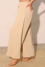 Matte Crepe Overlap Pants | Mixtshop LLC