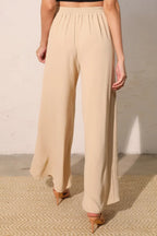 Matte Crepe Overlap Pants | Mixtshop LLC