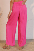 Washed Poly Silk Asymmetrical Pleated Pants | Mixtshop LLC