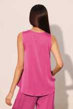Washed Poly Silk Front Tucked Top | Mixtshop LLC