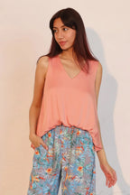Washed Poly Silk Front Tucked Top | Mixtshop LLC