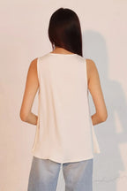 Washed Poly Silk Front Tucked Top | Mixtshop LLC