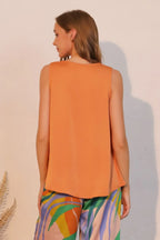 Washed Poly Silk Front Tucked Top | Mixtshop LLC