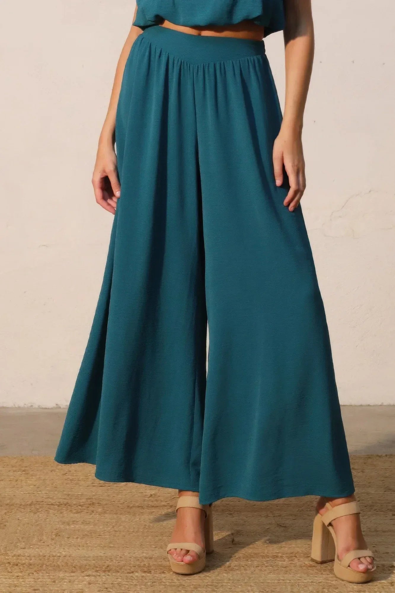 Matte Crepe Wide Leg Swing Pants | Mixtshop LLC