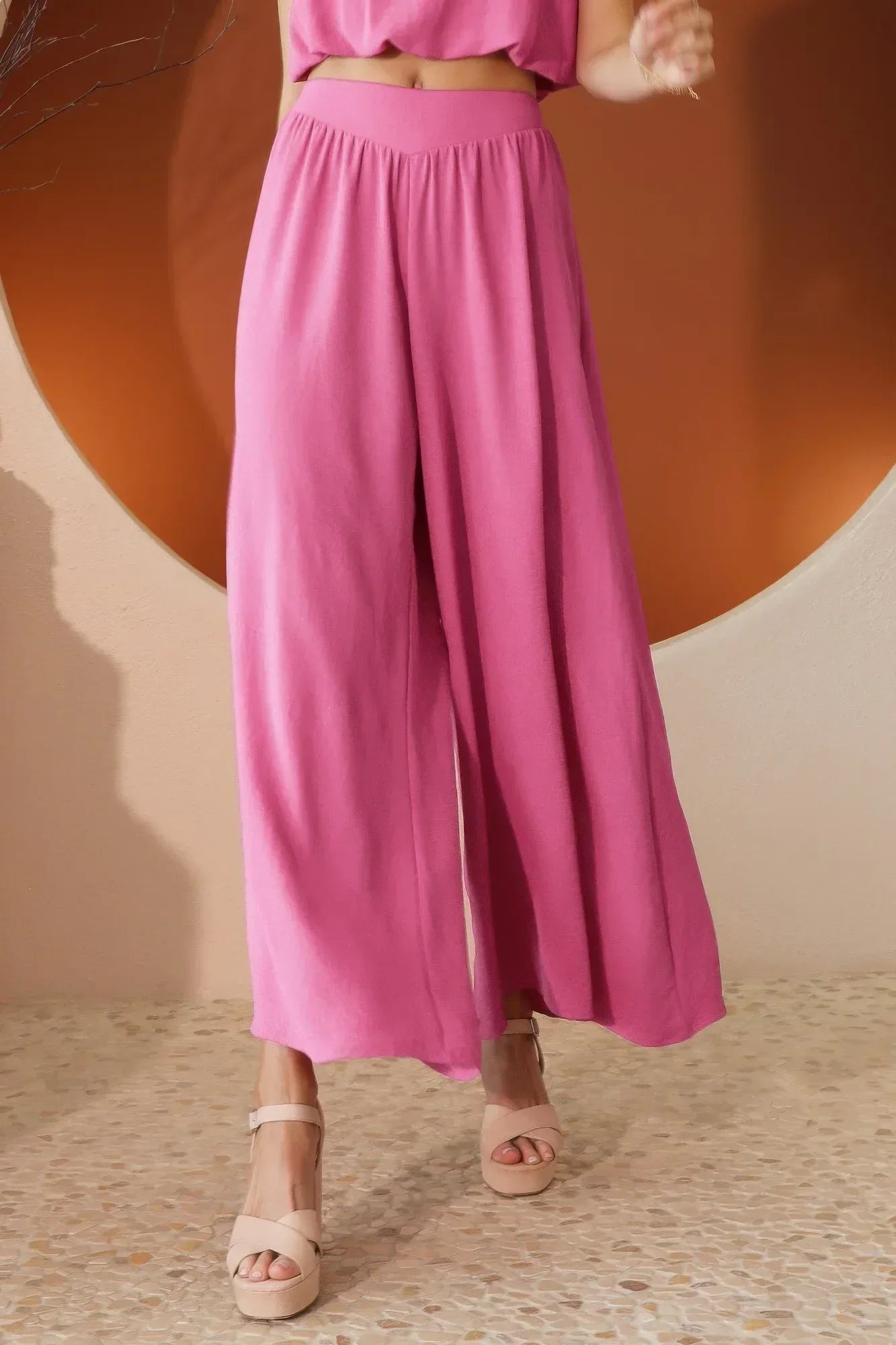 Matte Crepe Wide Leg Swing Pants | Mixtshop LLC