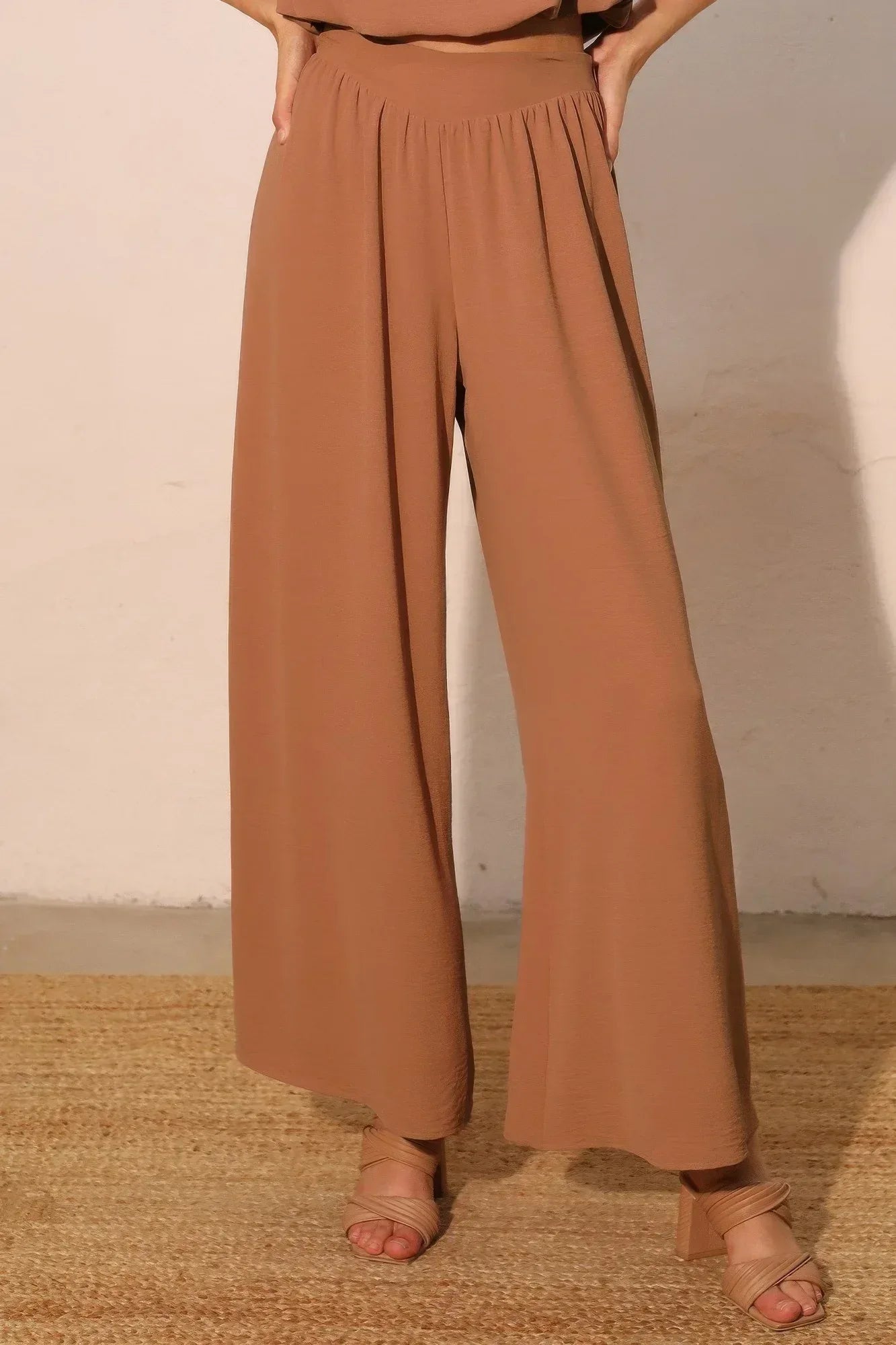 Matte Crepe Wide Leg Swing Pants | Mixtshop LLC