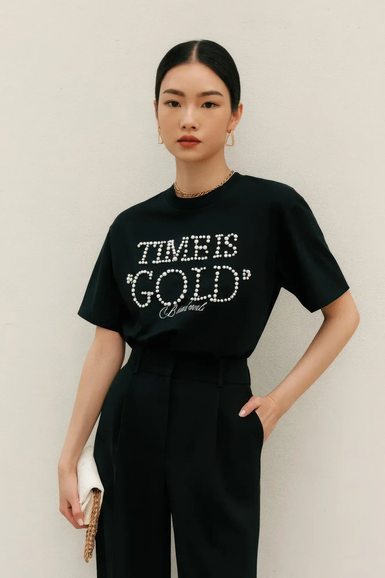 Time Is Gold In Pearls Top | Mixtshop LLC