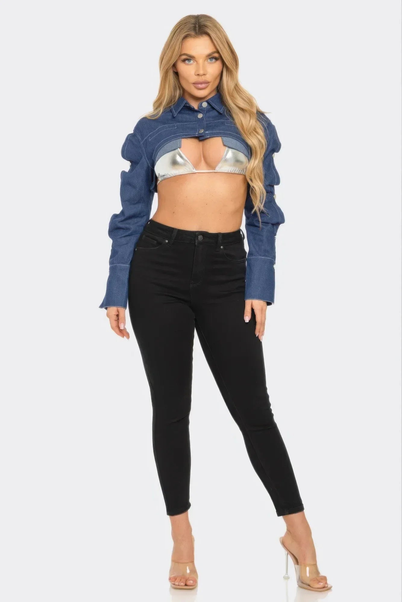 Button Down Denim Bolero | Mixtshop LLC