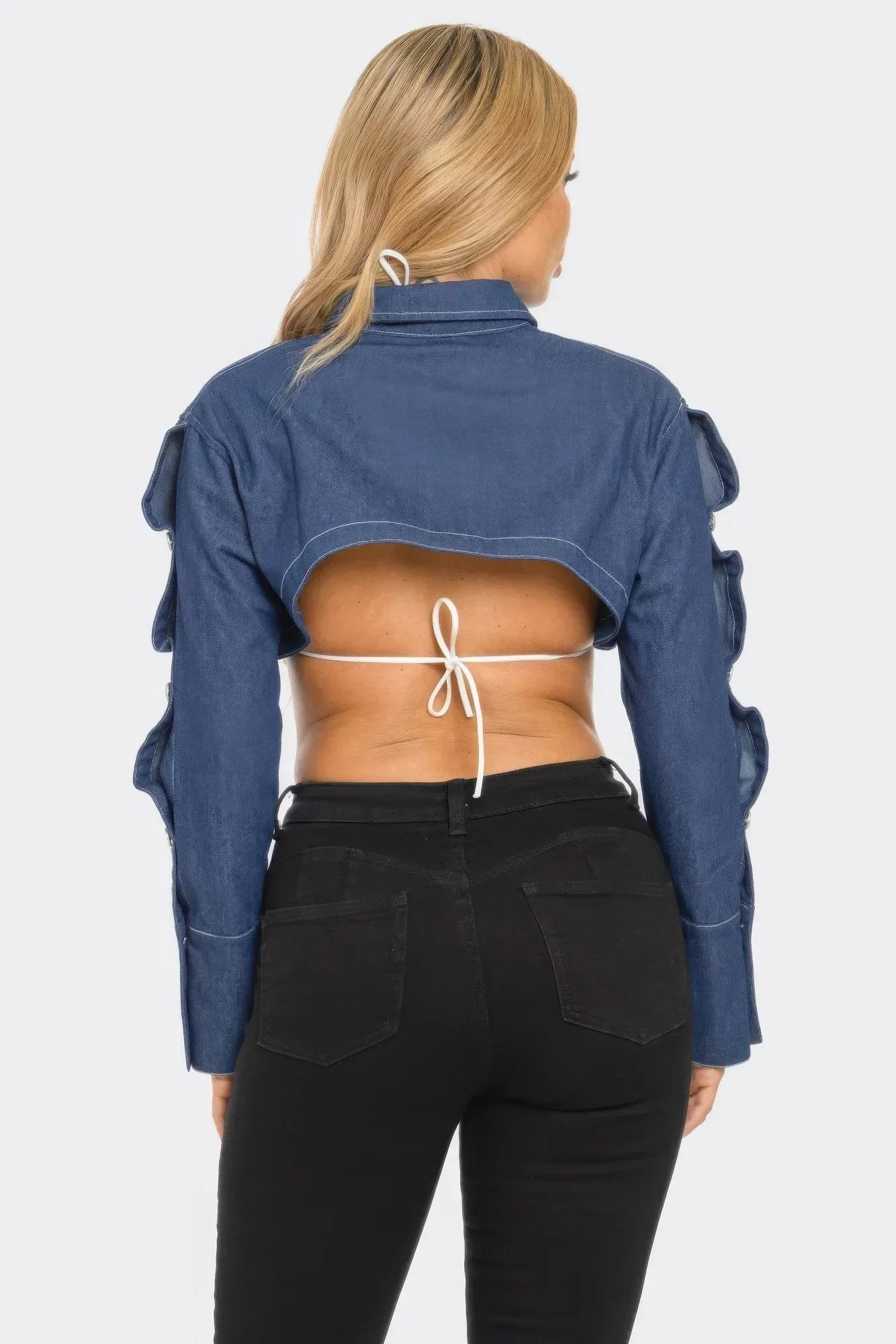 Button Down Denim Bolero | Mixtshop LLC
