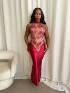 Crimson Lace Hourglass Dress | Mixtshop LLC