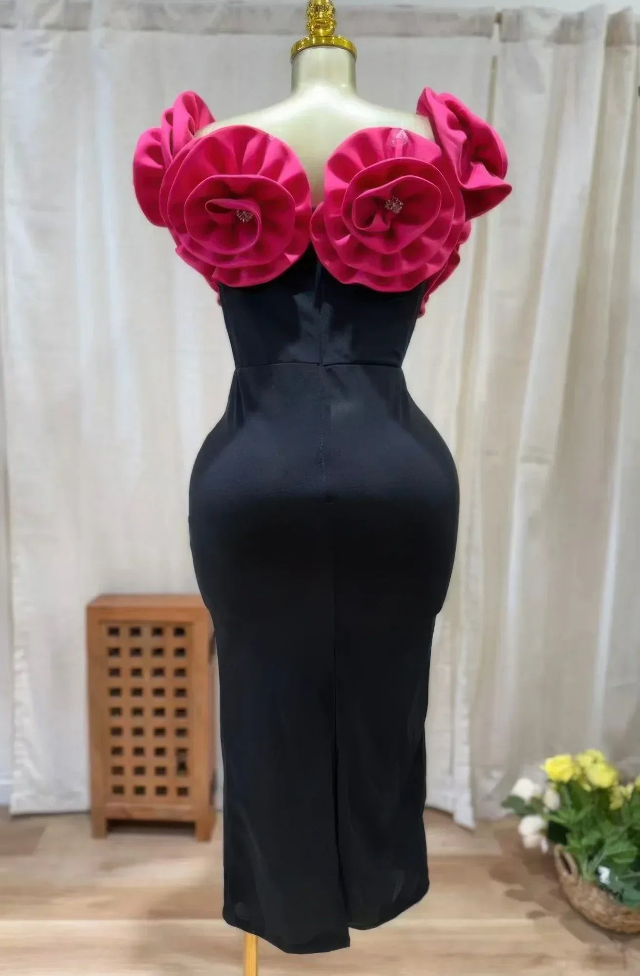 Midnight Magnolia Rosette Gown | Mixtshop LLC