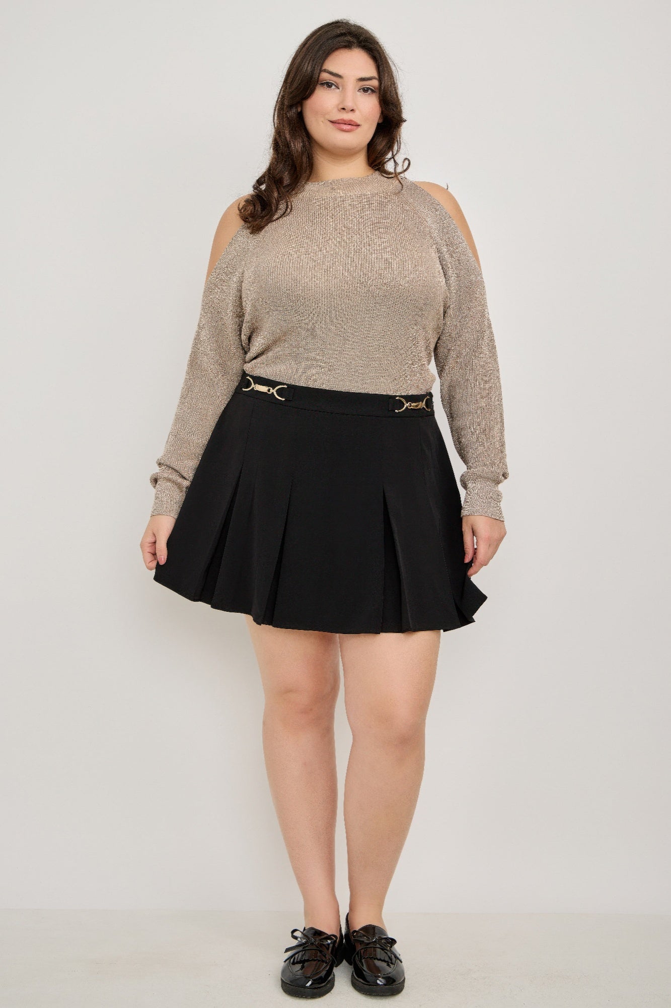 Plus Size Cold-shoulder Knit Sweater Secondary image