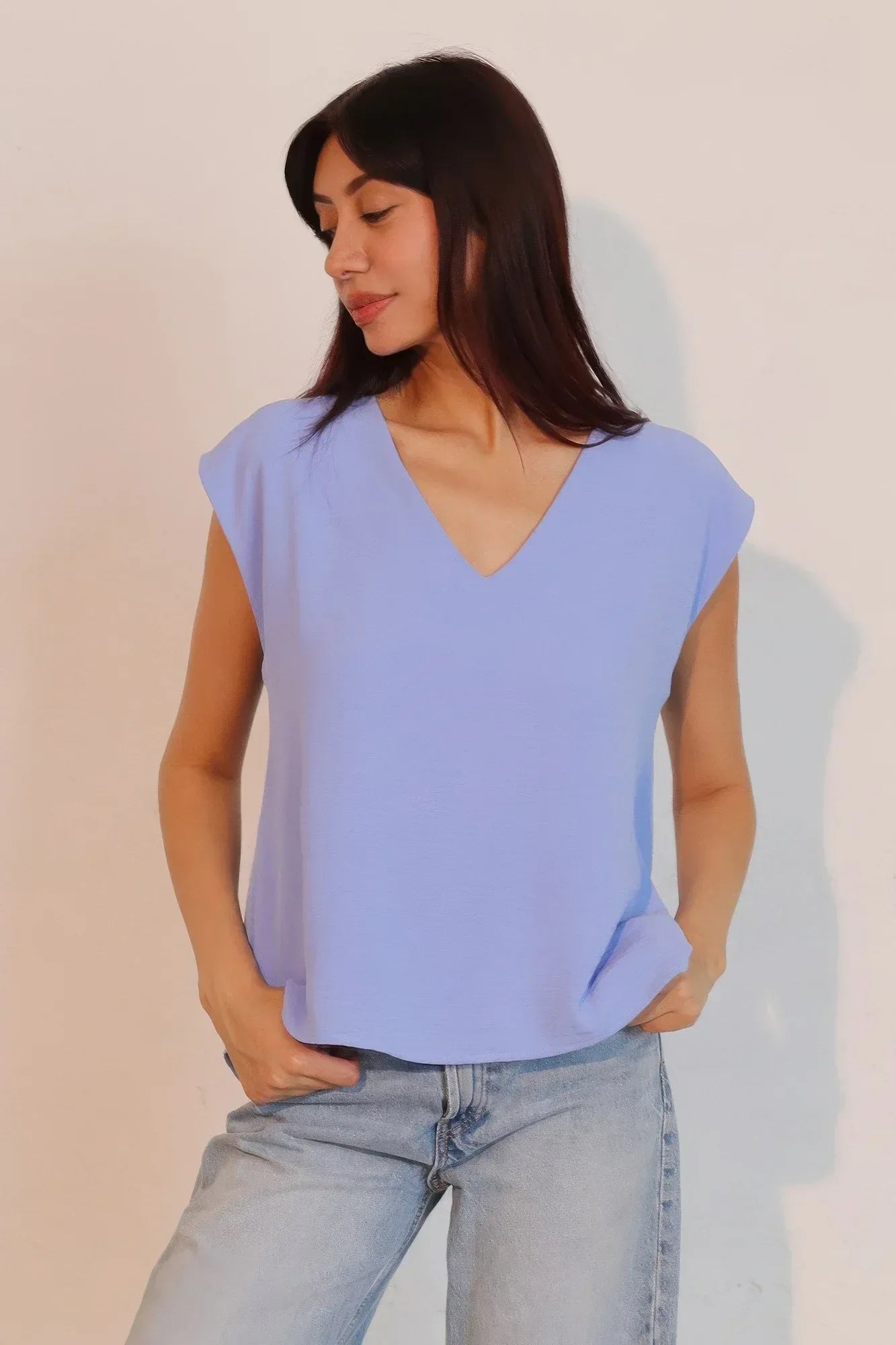 Matte Crepe Low Back Loose Top | Mixtshop LLC