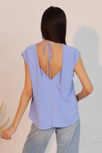 Matte Crepe Low Back Loose Top | Mixtshop LLC