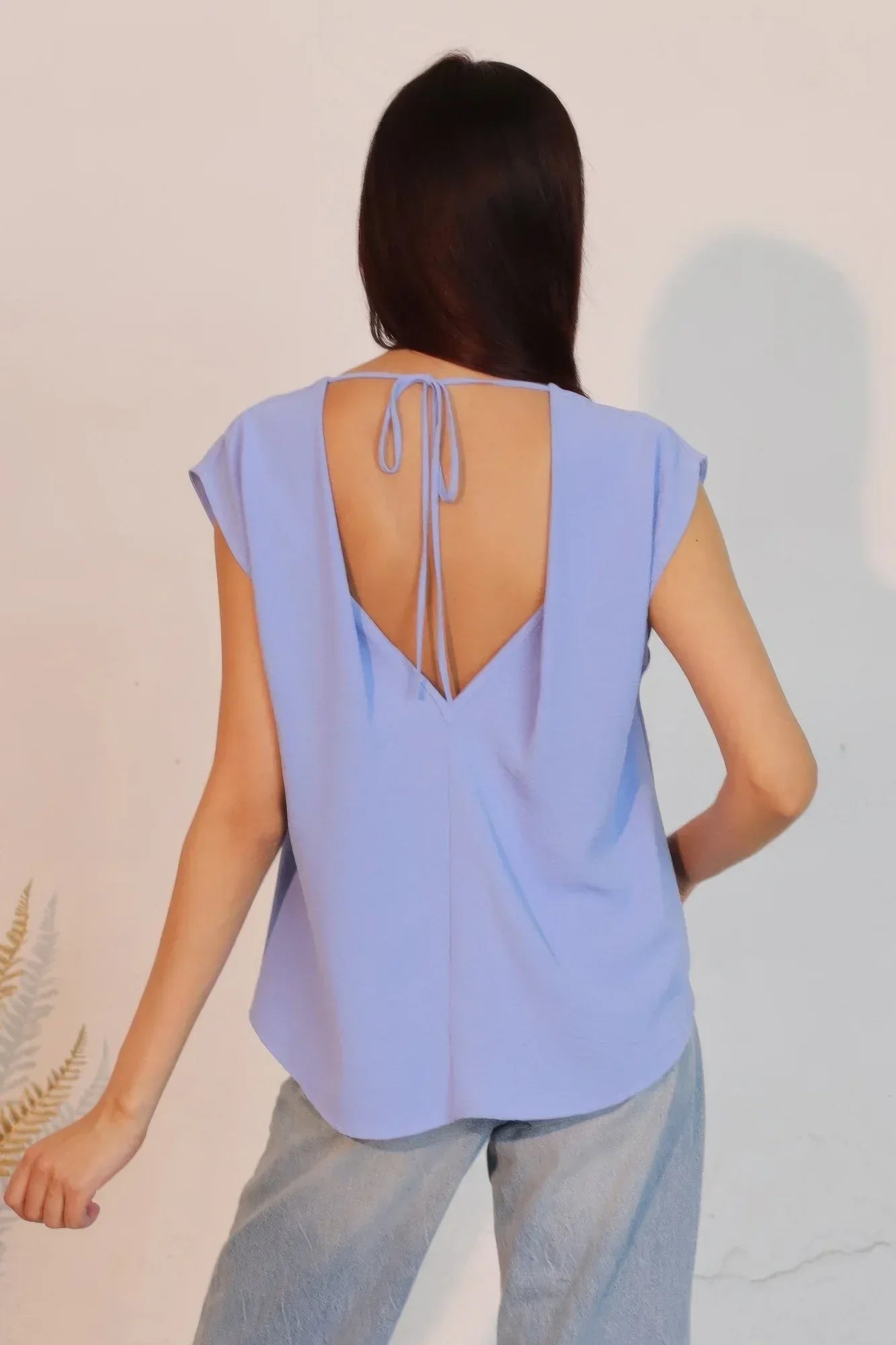 Matte Crepe Low Back Loose Top | Mixtshop LLC