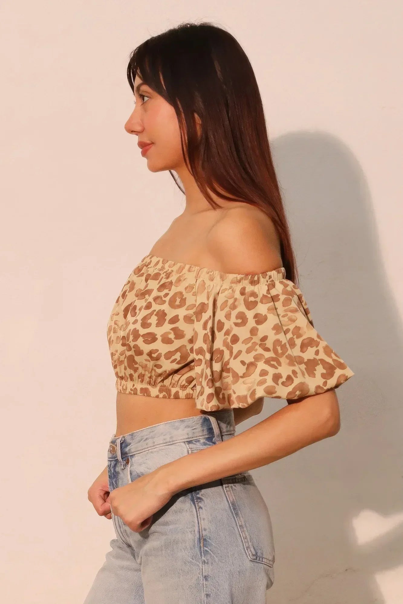 Wild Babe Bubble Sleeve Crop Top | Mixtshop LLC