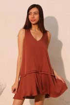 Washed Poly Silk Band Swing Dress | Mixtshop LLC