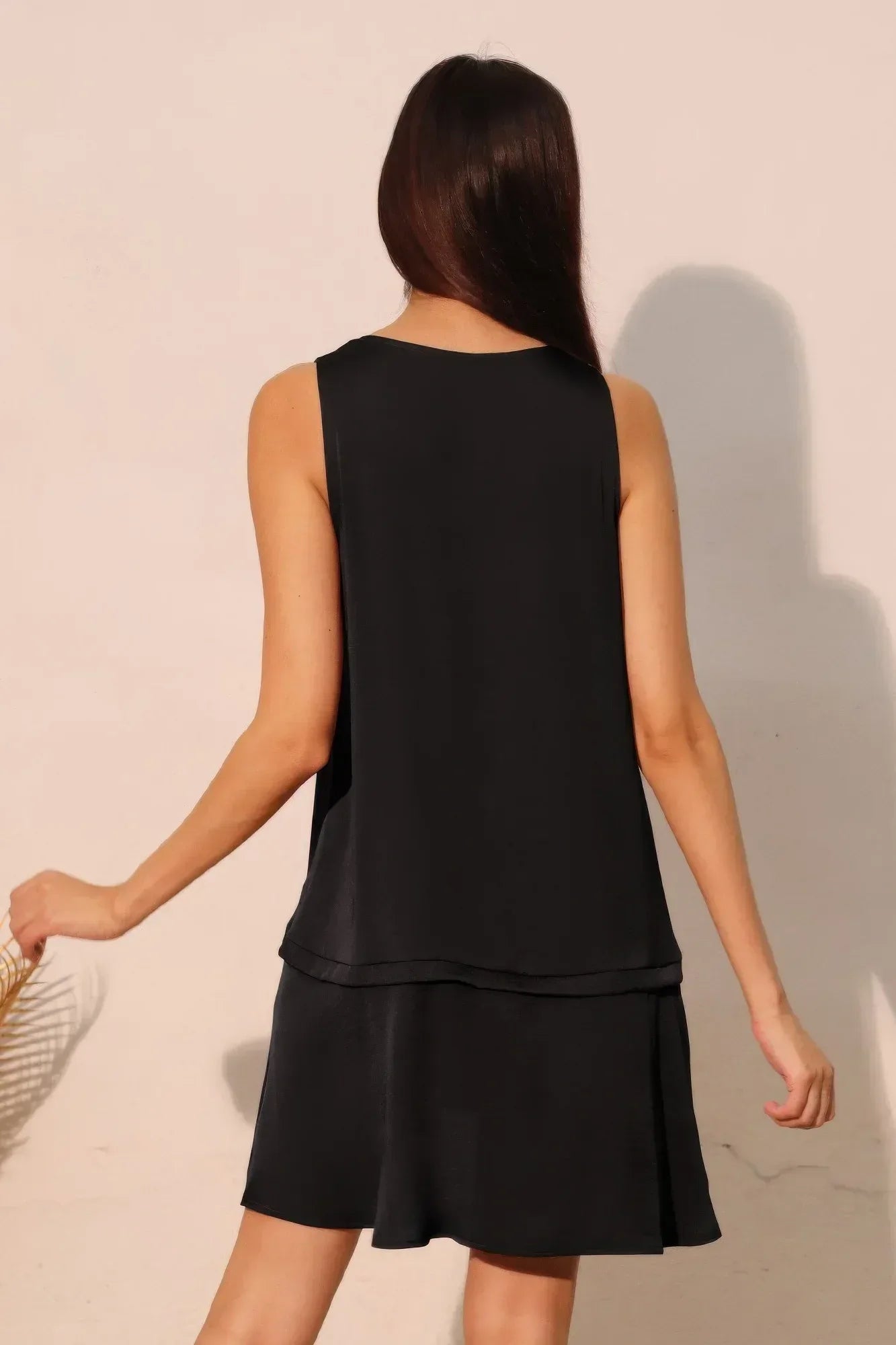 Washed Poly Silk Band Swing Dress | Mixtshop LLC