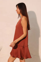 Washed Poly Silk Band Swing Dress | Mixtshop LLC
