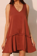 Washed Poly Silk Band Swing Dress | Mixtshop LLC