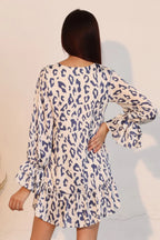 Simple Leopard Dress With Ruffle Cuff | Mixtshop LLC