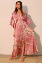 Dreaming Lily Satin Kimono Maxi Dress | Mixtshop LLC