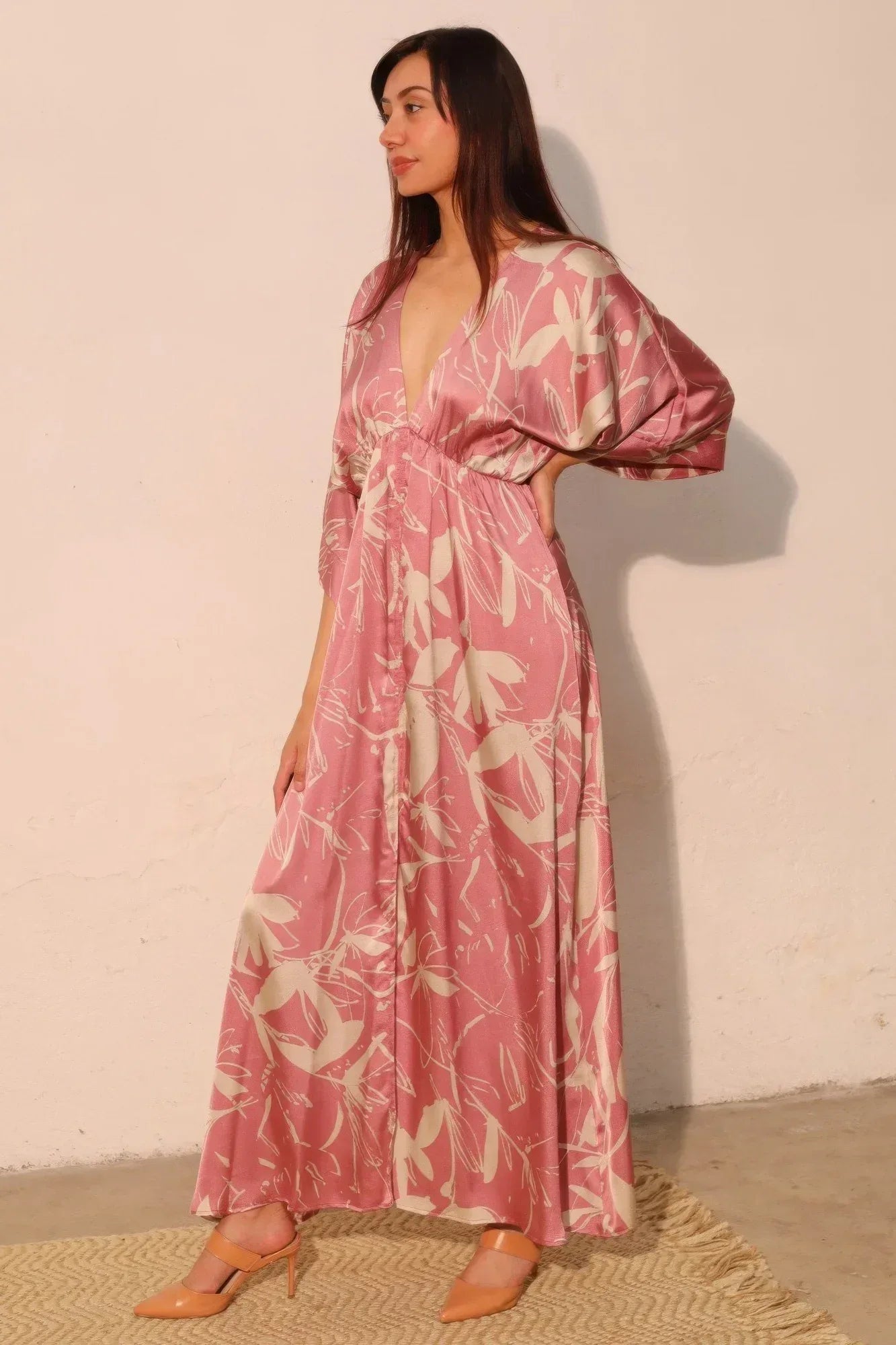 Dreaming Lily Satin Kimono Maxi Dress | Mixtshop LLC