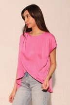Washed Poly Silk Tulip Tunic Top | Mixtshop LLC