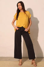 Washed Poly Silk Tulip Tunic Top | Mixtshop LLC