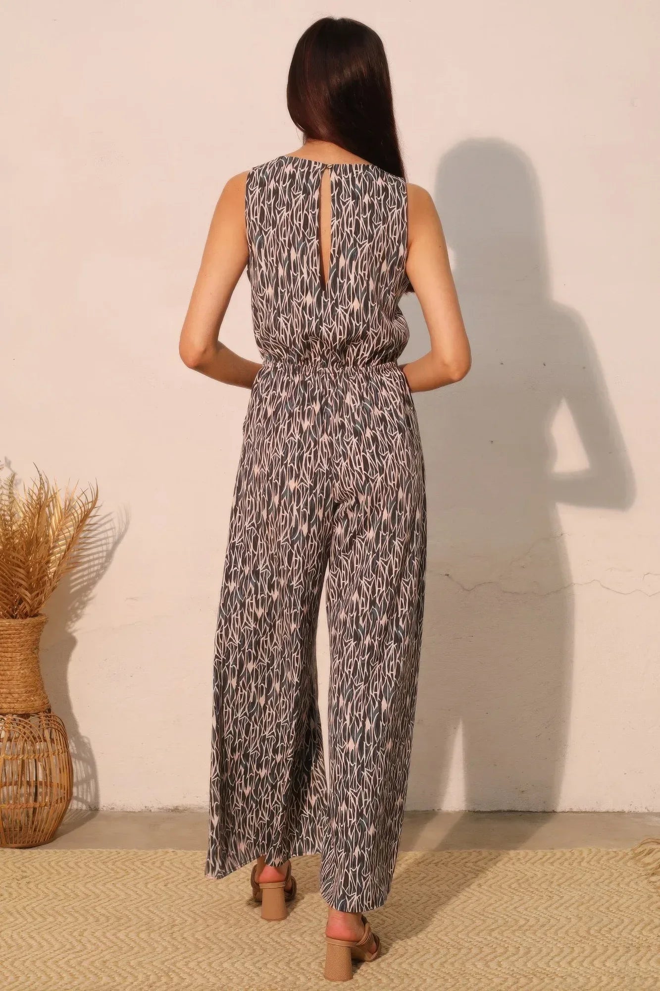 Night Meadow Sleeveless Bubble Jumpsuit | Mixtshop LLC