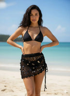 Sequin Crochet Beach Mini Skirt | Mixtshop LLC