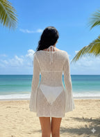 Crochet Long Sleeve Midi Dress | Mixtshop LLC
