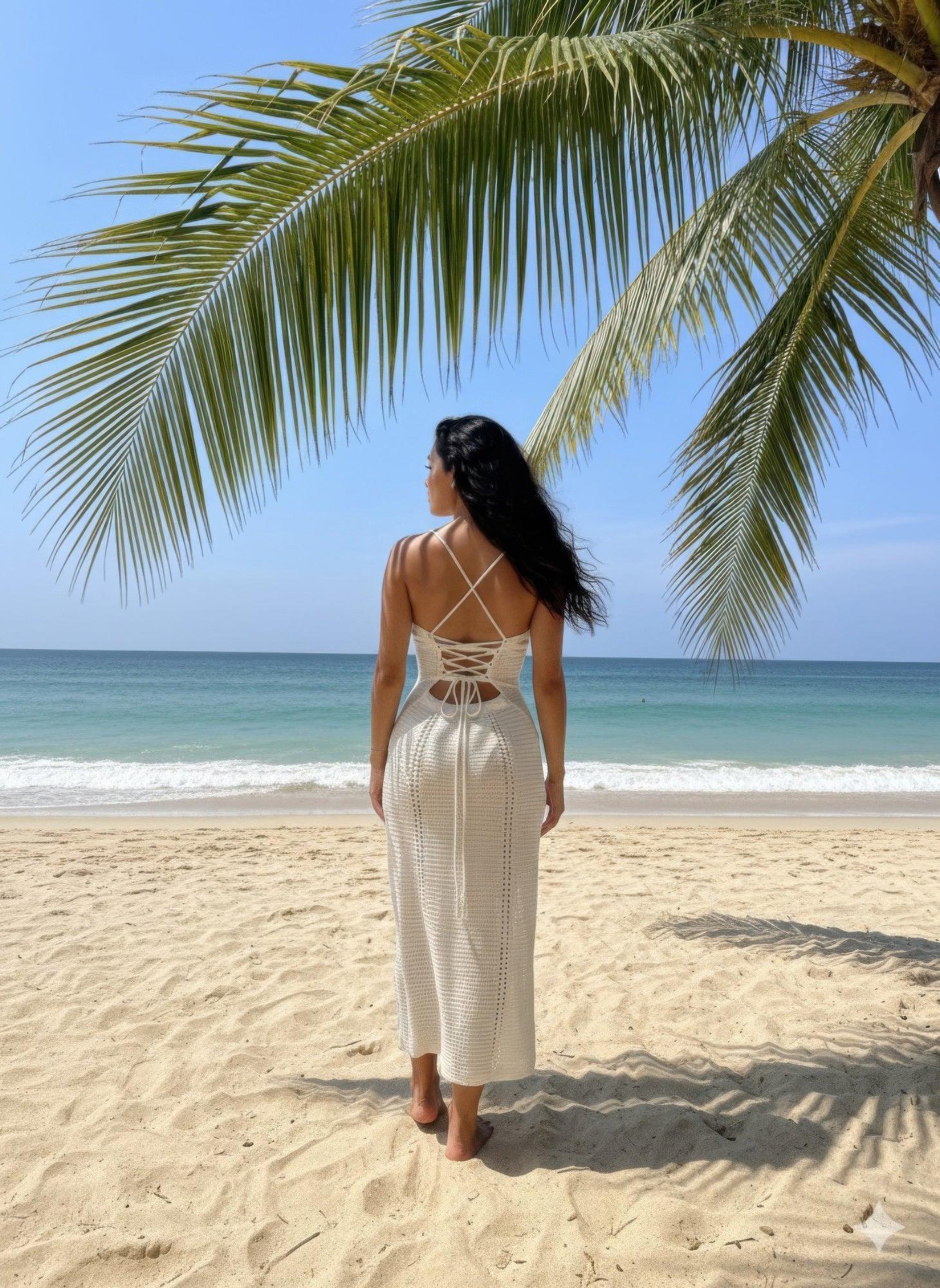 Halter Neck Crochet Maxi Beach Dress Secondary image