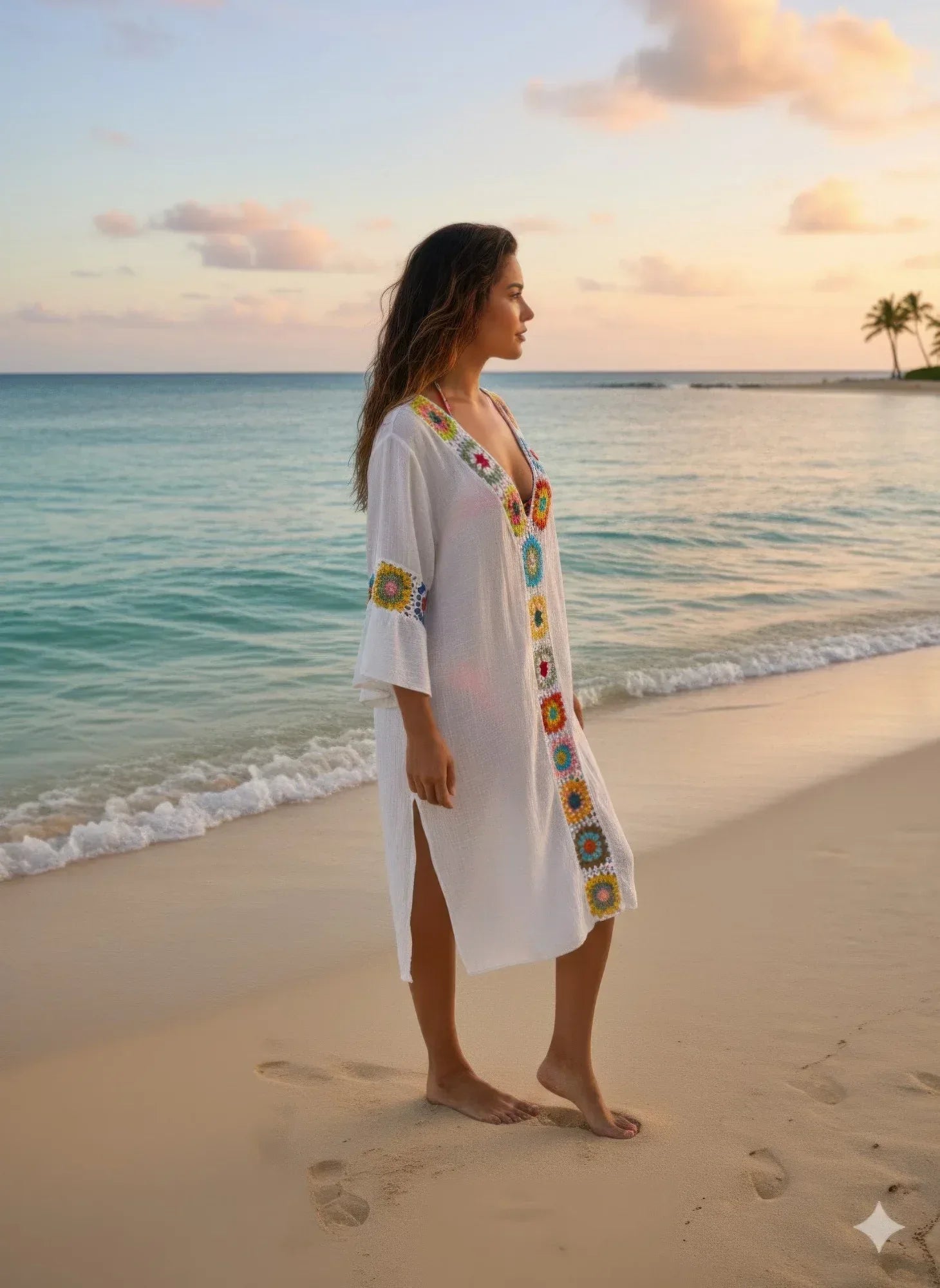 Linnen Crochet Maxi Dress Secondary image
